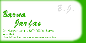 barna jarfas business card